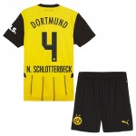 Günstige Fußballtrikots Borussia Dortmund N. Schlotterbeck 4 Kinder Heimtrikot 2024-25 Kurzarm